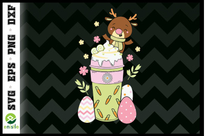 Easter Reindeer in the Coffee Cup