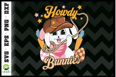 Howdy Bunnies Western Cowboy Easter