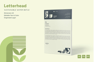 Sustainable Water Bottle - Letterhead