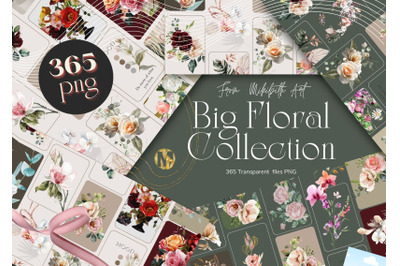 Big Floral Collection 365 PNG