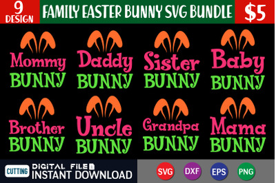 Family Easter Bunny SVG Bundle