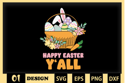 Happy Easter Yall Basket Egg