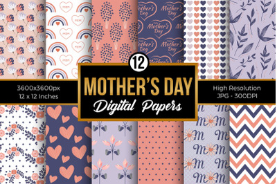 Happy Mother&#039;s Day Digital Papers