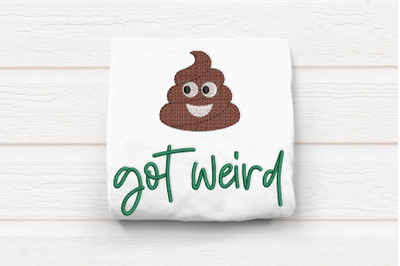 Poop Got Weird Emoji | Embroidery