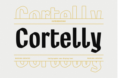 Cortelly Calligraphic Sans Display Font