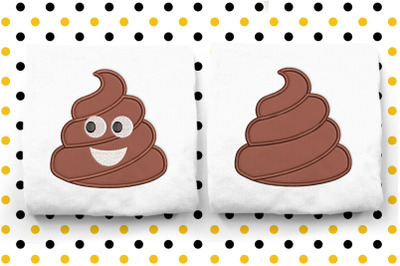 Poop Emoji | Applique Embroidery