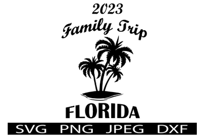 Florida Family Trip Vacation 2023 SVG T-Shirt Design