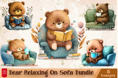 Bear Relaxing On Sofa Bundle