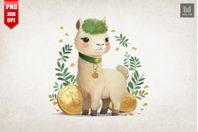 Llama &amp; Gold Coins St Patrick&#039;s Day 3