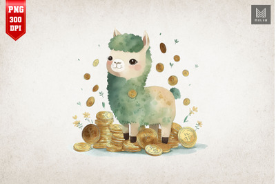 Llama &amp; Gold Coins St Patrick&#039;s Day 4