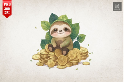 Sloth &amp; Gold Coins St Patrick&#039;s Day 5