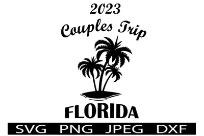 Couples Trip Florida Vacation 2023 SVG T-Shirt Design