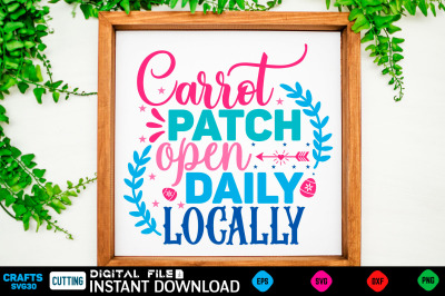 carrot patch open daily locally svg design