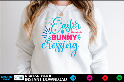 Easter bunny crossing Svg design