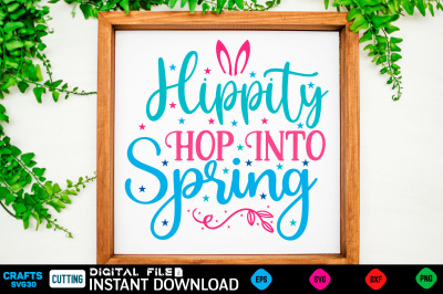 Hippity Hop Into Spring Svg design