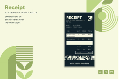 Sustainable Water Bottle - Receipt