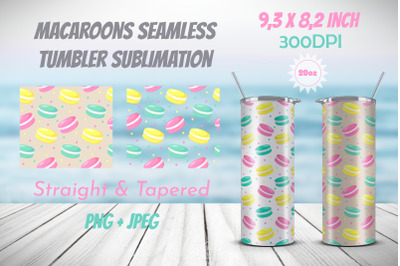 Macaroons seamless Tumbler Sublimation, 20 oz
