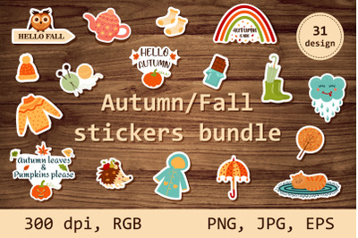 Autumn&2F;Fall stickers bundle