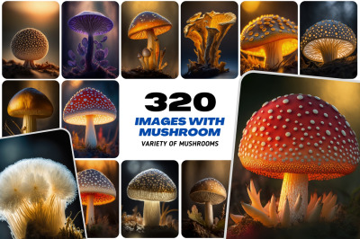 320 High-Quality Images of Mushroom Species