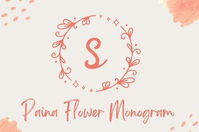 Paina Flower Monogram