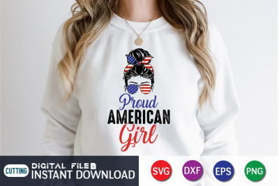 Proud American Girl SVG