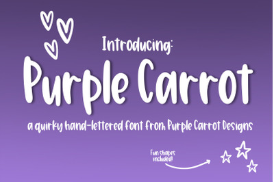 Purple Carrot Hand-Lettered Font