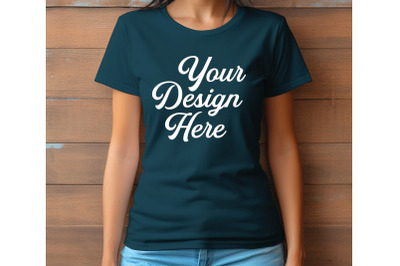 Bella Canvas 3001 T-shirt Mockups&2C; Bella Canvas Girl Mockups&2C; Digital