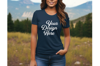 Bella Canvas 3001 T-shirt Mockups&2C; Bella Canvas Girl Mockups&2C; Digital