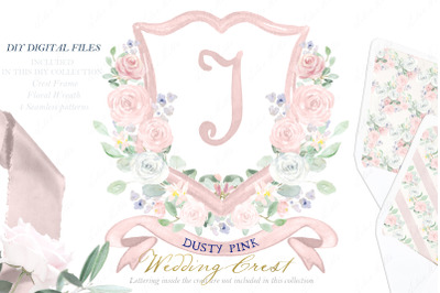 Wedding Family Crest DIY Dusty Pink