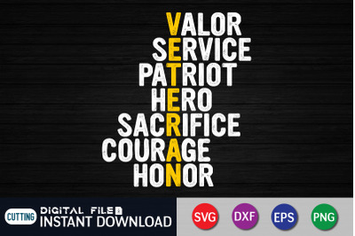 Valor Service Patriot Hero Sacrifice Courage Honor SVG