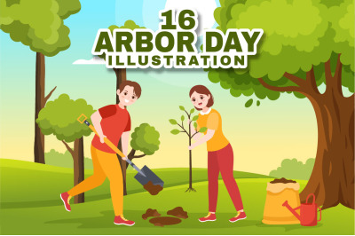 16 Happy Arbor Day Illustration