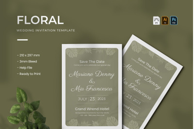 Floral - Wedding Invitation