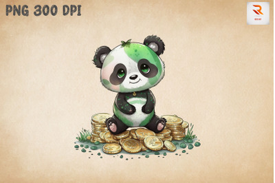 Panda &amp;amp; Gold Coins St Patrick&amp;&23;039;s Day 2