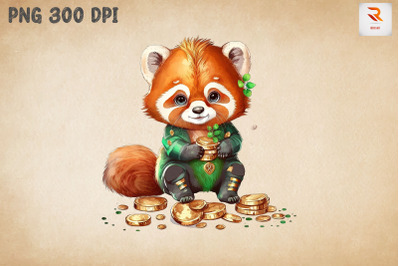 Red Panda &amp;amp; Coins St Patrick&amp;&23;039;s Day