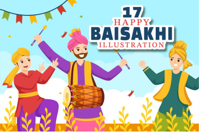 17 Happy Baisakhi Illustration