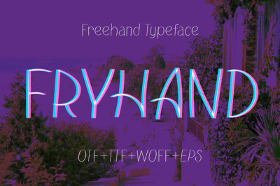 Fryhand sans serif font