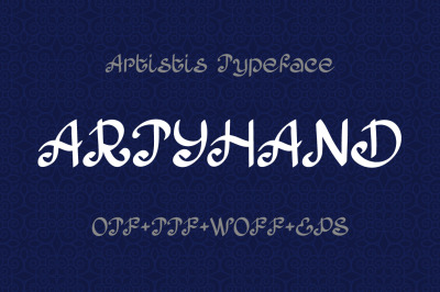Artyhand calligraphy font