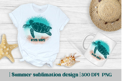 Beach sublimation design | Turtle sublimation