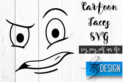 Cartoon Face SVG | Funny Face SVG Design | Funny Emotions SVG Quotes