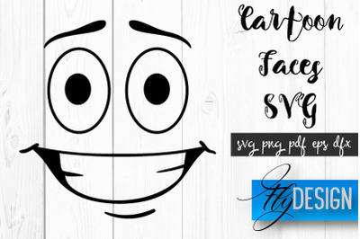 Cartoon Face SVG | Funny Face SVG Design | Funny Emotions SVG Quotes