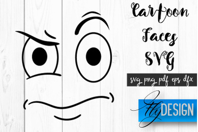 Cartoon Face SVG | Funny Face SVG Design | Funny Emotions SVG Quotes