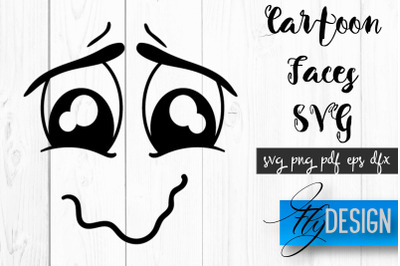 Cartoon Face SVG | Funny Face SVG Design | Funny Emotions SVG Quotes