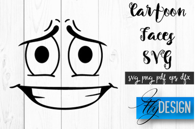 Cartoon Face SVG | Funny Face SVG Design | Funny Emotions SVG Quotes