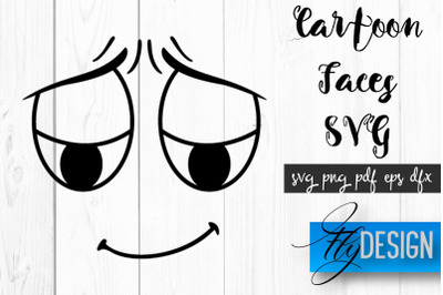 Cartoon Face SVG | Funny Face SVG Design | Funny Emotions SVG Quotes