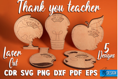 Thank You Teacher Laser Cut SVG | Teacher SVG Design | CNC Files