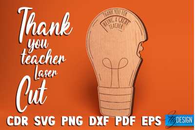 Thank You Teacher Laser Cut SVG | Teacher SVG Design | CNC Files