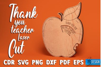 Thank You Teacher Laser Cut SVG | Teacher SVG Design | CNC Files