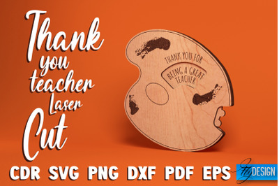 Thank You Teacher Laser Cut SVG | Teacher SVG Design | CNC Files