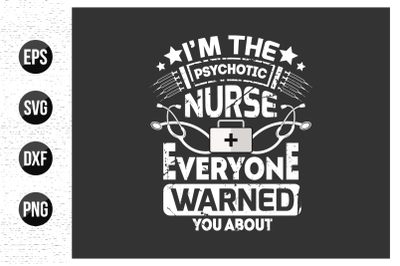 Nurse typographic slogan design vector.