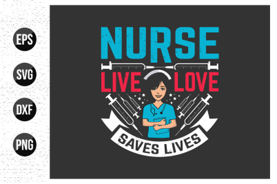 Nurse typographic slogan design vector.